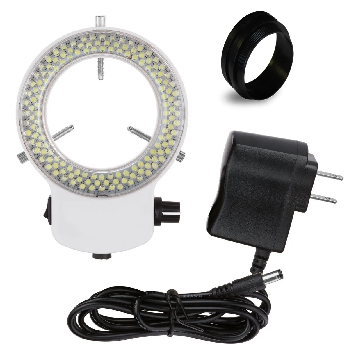 144-LED Ring Light with Intensity Control - Black or White - Image 2