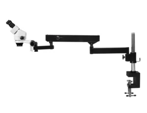WP-8 Series Zoom Stereo Microscopes with Articulating Arm Pillar Clamp Stand