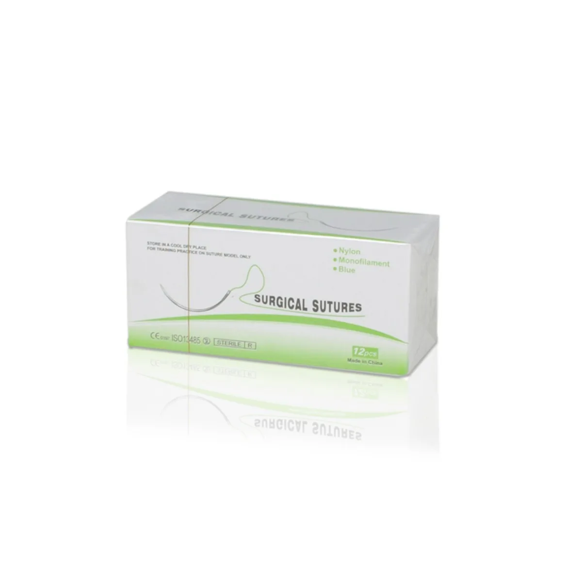 75cm Nylon Surgical Suture Thread with Curved Needle - Image 2