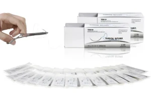 75cm Polypropylene Surgical Suture Thread with Curved Needle